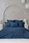 Satīna gultas veļas komplekts no 5 daļām Water Blue, 150x200 cena un informācija | Gultas veļas komplekti | 220.lv