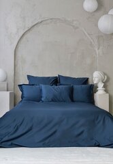 Satīna gultas veļas komplekts no 5 daļām Water Blue, 200x200 cena un informācija | Gultas veļas komplekti | 220.lv