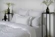 Satīna gultas veļas komplekts no 5 daļām White Stripe, 140x220 цена и информация | Gultas veļas komplekti | 220.lv