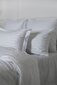 Satīna gultas veļas komplekts no 5 daļām White Stripe, 160x200 cena un informācija | Gultas veļas komplekti | 220.lv
