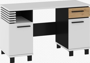 Письменный стол Lamir, белый/черный цвет цена и информация | Компьютерные, письменные столы | 220.lv