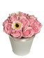 Ziepju rožu pušķis baltā spainītī, rozā cena un informācija | Ziepes | 220.lv