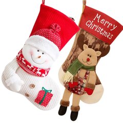 Ziemassvētku zeķes Sniegavīrs un ziemeļbrieži cena un informācija | Ziemassvētku dekorācijas | 220.lv