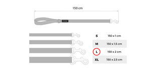 Pavada Amiplay Reflective, rozā, dažādu izmēru cena un informācija | Suņu pavadas | 220.lv