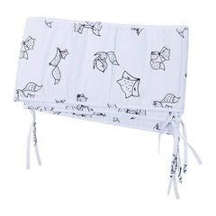 Защита для детской кроватки Nordbaby, 360x30см, White/black Fox print цена и информация | Товары для безопасности детей дома | 220.lv