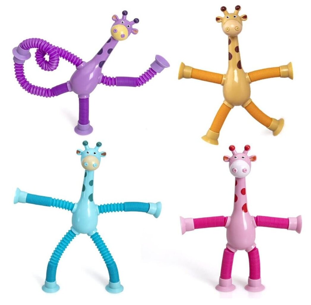 Žirafe ar LED lampu Fidget Tube Game, 1gab. cena un informācija | Attīstošās rotaļlietas | 220.lv