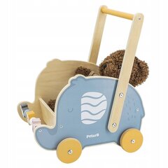 Stumjamā rotaļlieta koka zilonis Viga Toys PolarB, zils цена и информация | Игрушки для малышей | 220.lv