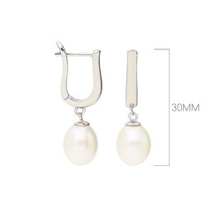 Серебряные серьги с подвеской и жемчугом Silver Pearls для женщин W59372481 1000000035664 цена и информация | Серьги | 220.lv