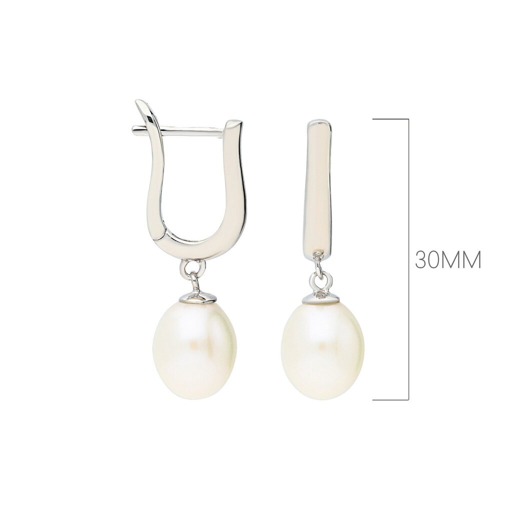 Sudraba auskari ar pērlēm Silver Pearls sievietēm W59372481 cena un informācija | Auskari | 220.lv