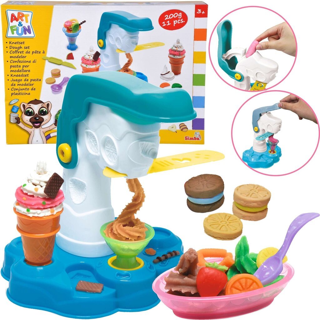 Komplekts Krāsains saldējuma salons un piederumi, 11 gab. цена и информация | Attīstošās rotaļlietas | 220.lv