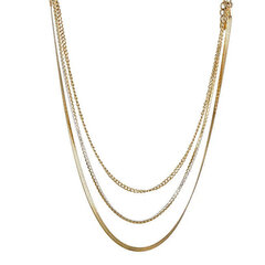 Liu.Jo Модное тройное ожерелье из блестящей позолоченной стали LJ1970 цена и информация | Украшения на шею | 220.lv