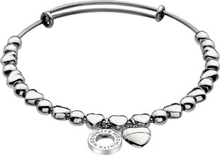 Hot Diamonds Стальной браслет Emozioni Silver Heart Bangle DC094 цена и информация | Браслеты | 220.lv