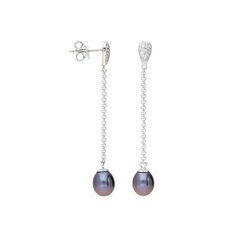 Серебряные серьги с подвеской и жемчугом Silver Pearls для женщин W61915416 1000000035787 цена и информация | Серьги | 220.lv