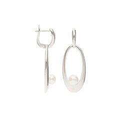 Sudraba auskari ar pērlēm Silver Pearls sievietēm W60780455 cena un informācija | Auskari | 220.lv