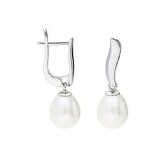 Sudraba auskari ar pērlēm Silver Pearls sievietēm W64820320 cena un informācija | Auskari | 220.lv