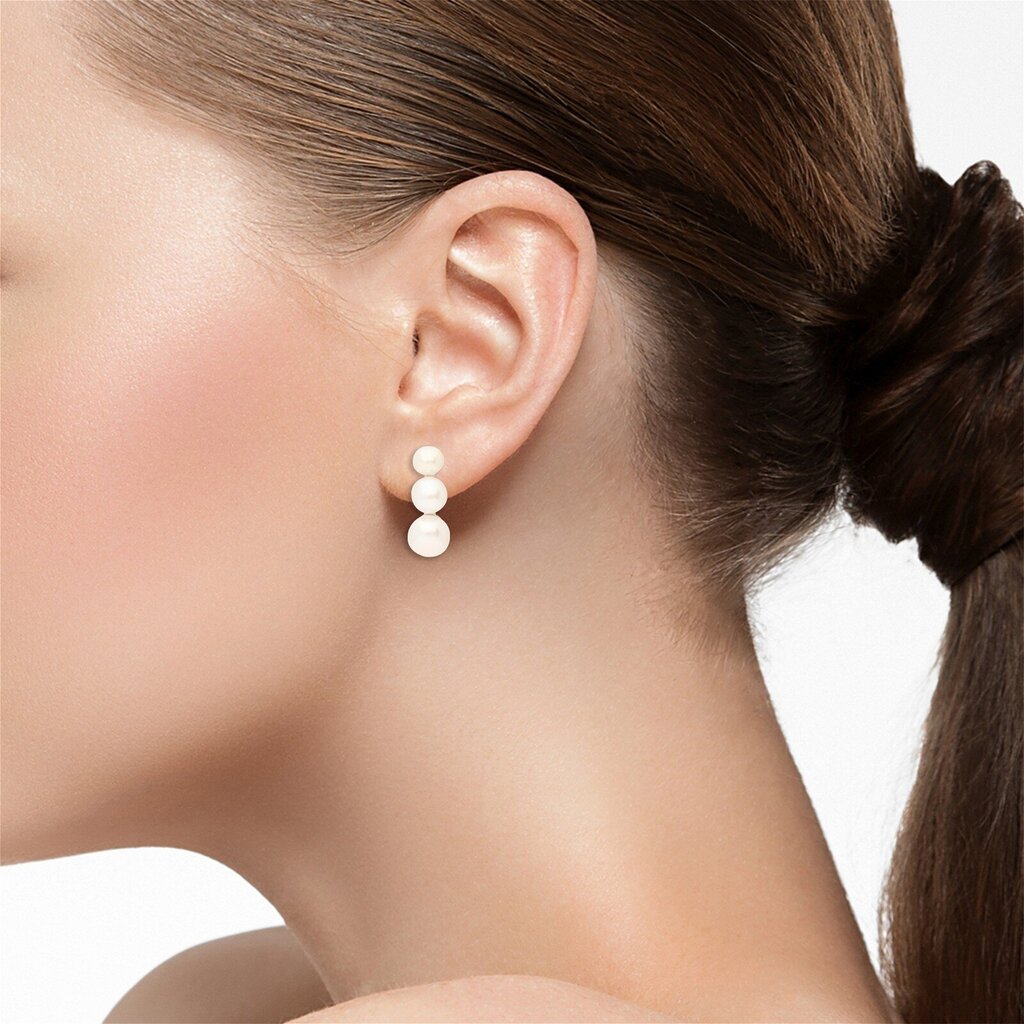 Sudraba auskari ar pērlēm Silver Pearls sievietēm W60929885 цена и информация | Auskari | 220.lv