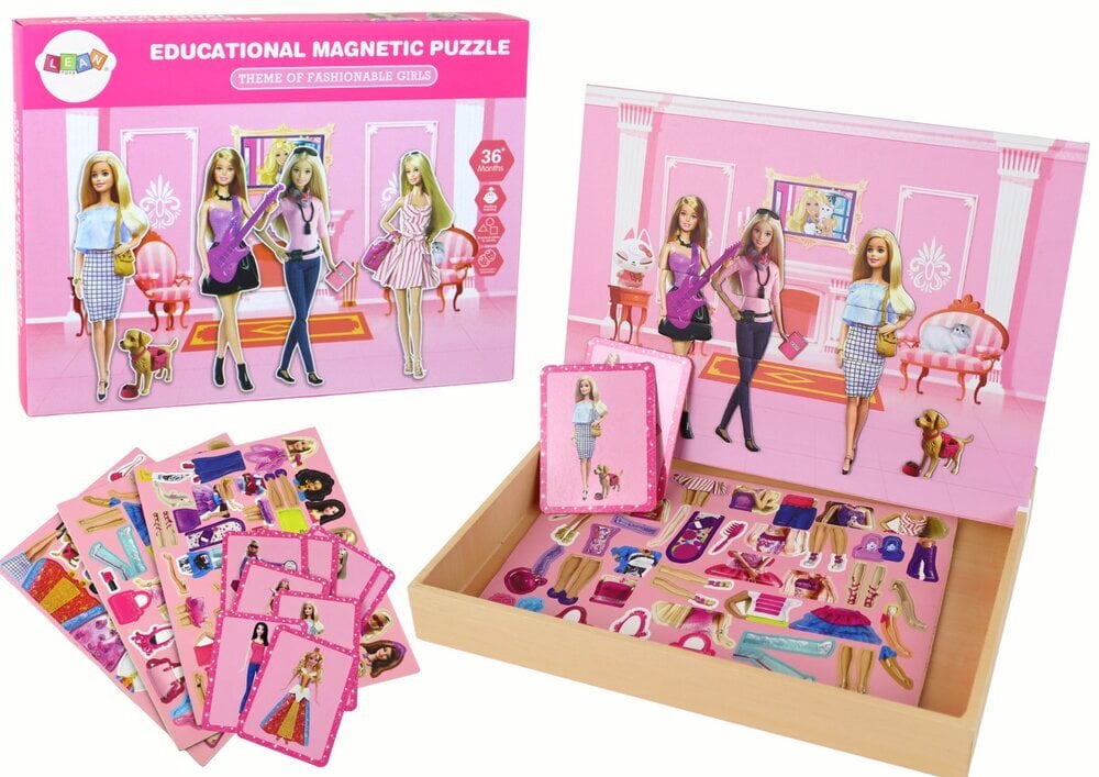 Magnētiskā puzzle Barbie цена и информация | Puzles, 3D puzles | 220.lv