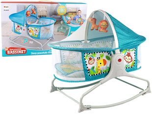 Daudzfunkcionāla bērnu gultiņa-šūpoles 2in1, zila cena un informācija | Bērnu šūpuļkrēsliņi | 220.lv
