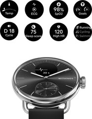 Withings Scanwatch 2, 38 mm, Black cena un informācija | Viedpulksteņi (smartwatch) | 220.lv