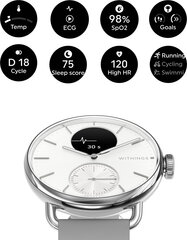 Withings Scanwatch 2, 38 мм, белый цена и информация | Смарт-часы (smartwatch) | 220.lv