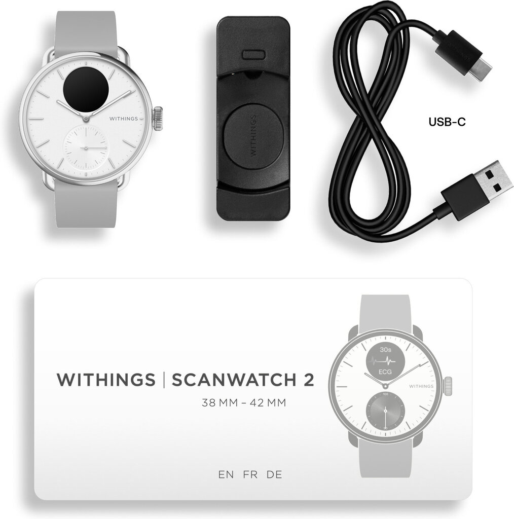 Withings Scanwatch 2 Pearl White cena un informācija | Viedpulksteņi (smartwatch) | 220.lv