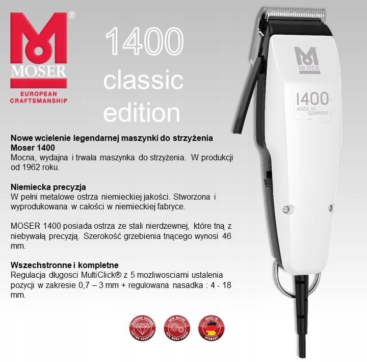 Moser 1400-0458 цена и информация | Matu griežamās mašīnas | 220.lv