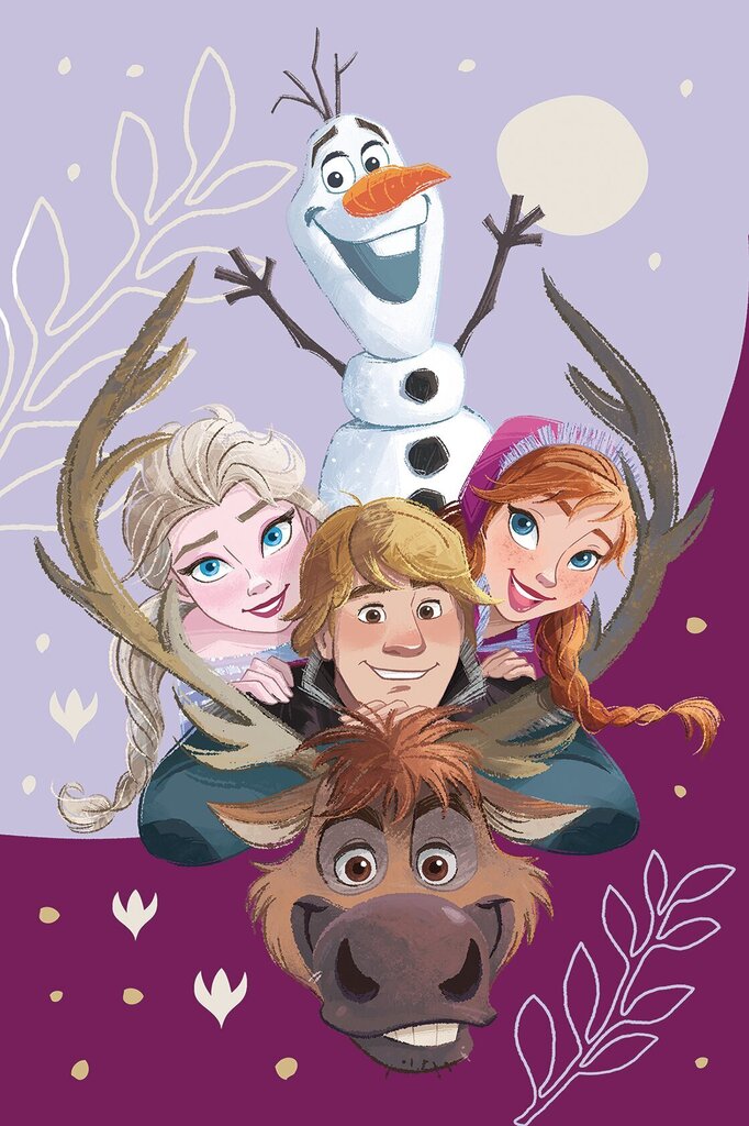 Disney pleds Frozen Family, 100x150 cm cena un informācija | Gultas pārklāji, pledi | 220.lv