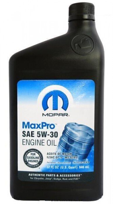 Mopar MaxPro 5W30 motoreļļa, 1L cena un informācija | Motoreļļas | 220.lv