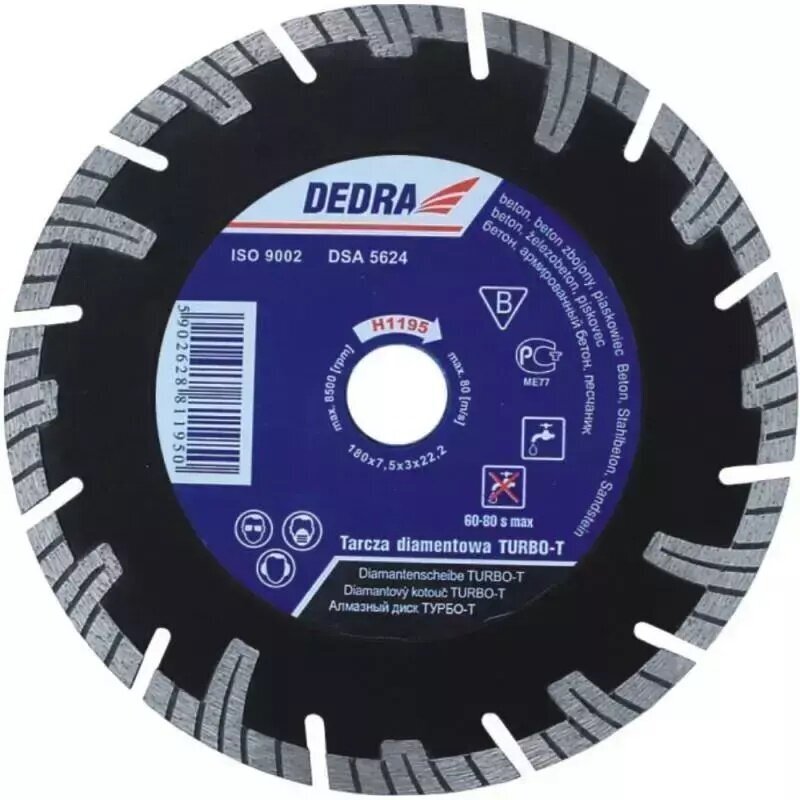 Disks dimanta TURBO-T 230x25.4mm cena un informācija | Rokas instrumenti | 220.lv