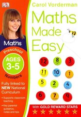 Maths Made Easy: Numbers, Ages 3-5 (Preschool): Supports the National Curriculum, Maths Exercise Book, Preschool ages 3-5 cena un informācija | Grāmatas pusaudžiem un jauniešiem | 220.lv