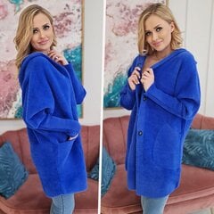 Женское пальто из шерсти альпака, синий цена и информация | Женские пальто | 220.lv
