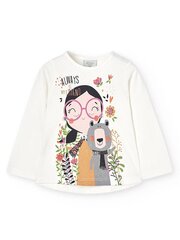 BOBOLI Girl With A Bear Off White 520237728 цена и информация | Рубашки для девочек | 220.lv