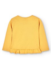 T-krekls ar garām piedurknēm meitenēm BOBOLI 247070, dzeltens cena un informācija | Krekli, bodiji, blūzes meitenēm | 220.lv