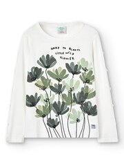 BOBOLI Flower Print In Green Tones Off White 520238261 цена и информация | Рубашки для девочек | 220.lv