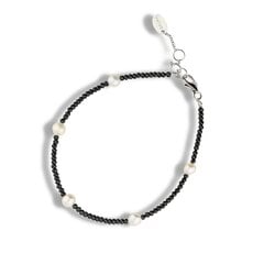 Серебряный браслет с подвеской и жемчугом Silver Pearls для женщин W62703154 1000000005201 цена и информация | Женские браслеты | 220.lv