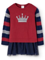 BOBOLI Knitwear Combined Striped Sleeves Ruby Red 520238381 цена и информация | Платья для девочек | 220.lv