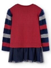 BOBOLI Knitwear Combined Striped Sleeves Ruby Red 520238381 цена и информация | Платья для девочек | 220.lv