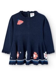 BOBOLI Knitwear Flower Pattern Navy 520237940 цена и информация | Платья для девочек | 220.lv