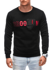 Vīriešu melns džemperis Broo B1619-52463-XXL cena un informācija | Vīriešu jakas | 220.lv