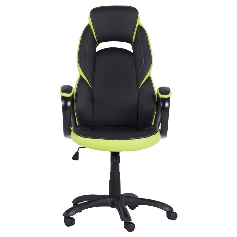 Spēļu krēsls Wood Garden Carmen 7511, melns/zaļš cena un informācija | Biroja krēsli | 220.lv