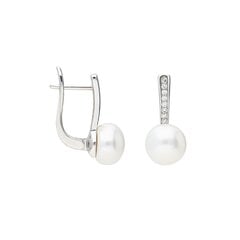 Sudraba auskari ar pērlēm Silver Pearls sievietēm W58903860 cena un informācija | Auskari | 220.lv