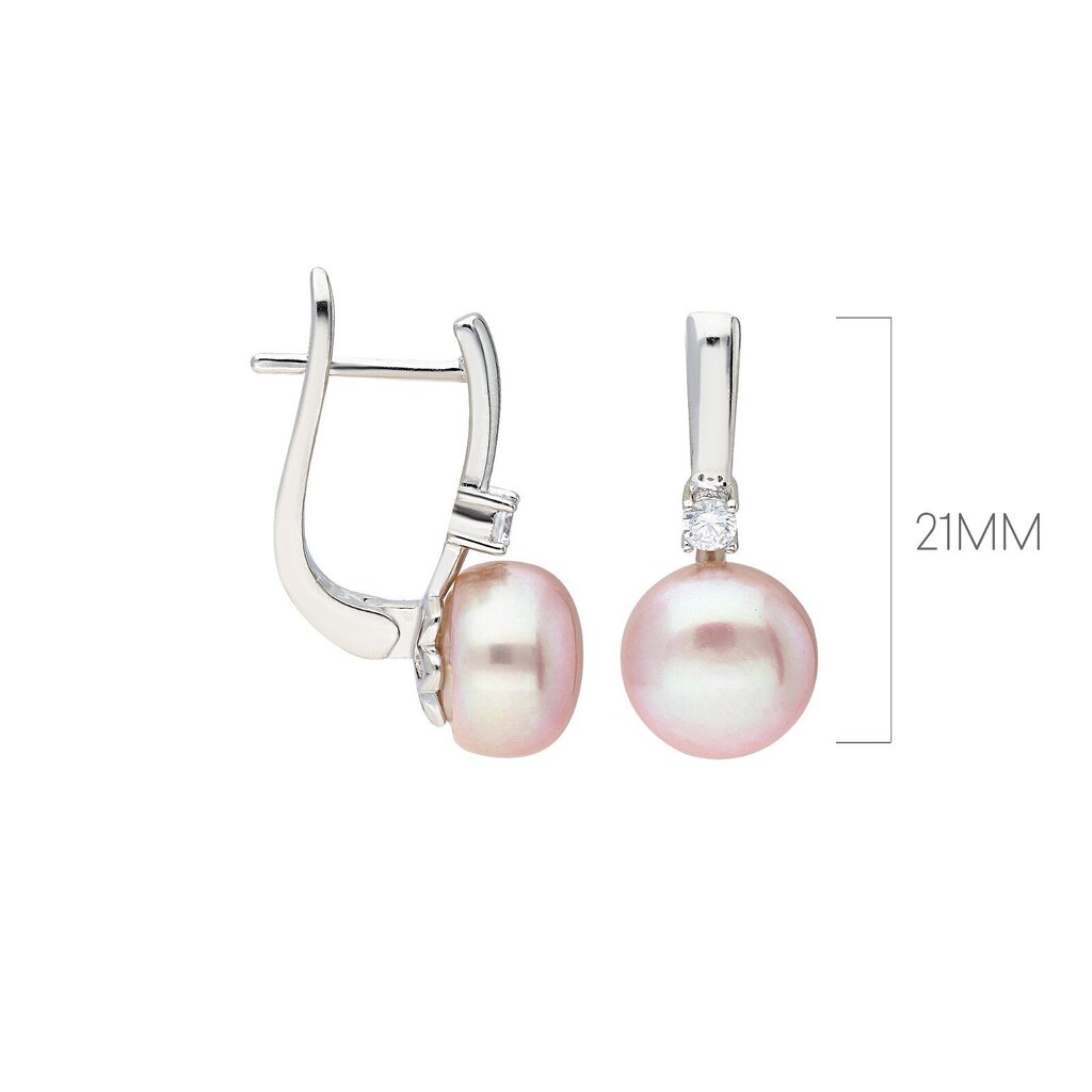 Sudraba auskari ar pērlēm Silver Pearls sievietēm W61024234 cena un informācija | Auskari | 220.lv
