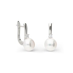 Sudraba auskari ar pērlēm Silver Pearls sievietēm W60937500 cena un informācija | Auskari | 220.lv