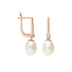Sudraba auskari ar pērlēm Silver Pearls sievietēm W58736771 cena un informācija | Auskari | 220.lv