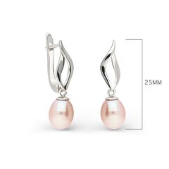 Sudraba auskari ar pērlēm Silver Pearls sievietēm W60633802 цена и информация | Серьги | 220.lv