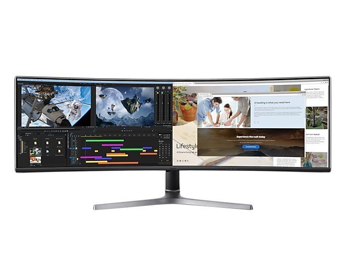 Samsung Odyssey RG90S 124 cm (48,8 collas) 5120 x 1440 pikseļi 4K Ultra HD LCD melns cena un informācija | Monitori | 220.lv
