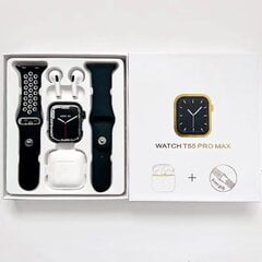 T55 Pro Max Set Black цена и информация | Смарт-часы (smartwatch) | 220.lv