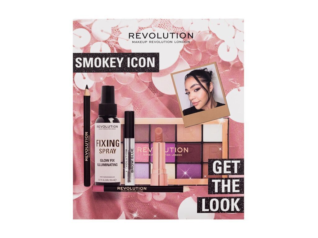 Komplekts Makeup Revolution Makeup Revolution Get The Look Gift Set Smokey Icon cena un informācija | Acu ēnas, skropstu tušas, zīmuļi, serumi | 220.lv