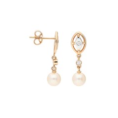 Золотые серьги с подвеской и жемчугом Gold Pearls для женщин W56707172 1000000040112 цена и информация | Серьги | 220.lv