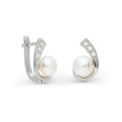 Серебряные серьги с подвеской и жемчугом Silver Pearls для женщин W62620969 1000000040694 цена и информация | Серьги | 220.lv